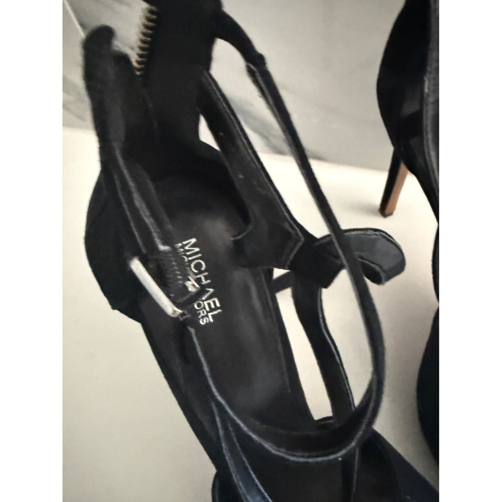 Michael Kors Black Suede Lace Up Stiletto Heels | Sexy Evening Sandals | 10M - Picture 6 of 9